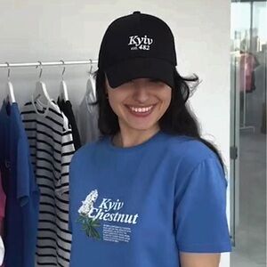 Black Kyiv Embroidered Cap